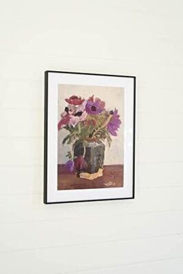 Framed French Anemones Print Under Glass Framed French Anemones Print Under Glass