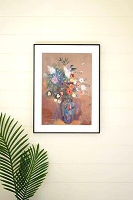 Framed Wild Flowers Print Under Glass