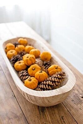 Hand Carved Wooden Rectangle Bowl