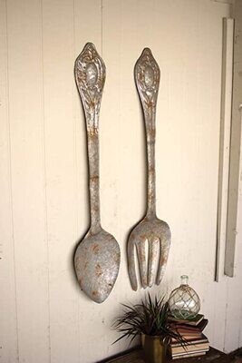 Metal Fork Wall Décor Lg