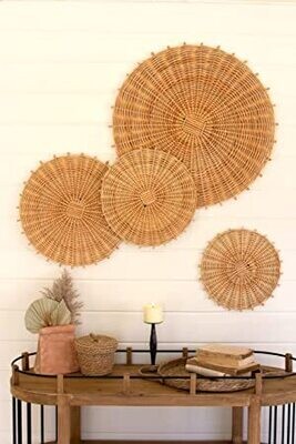 S/4 Woven Discs Wall Hangings