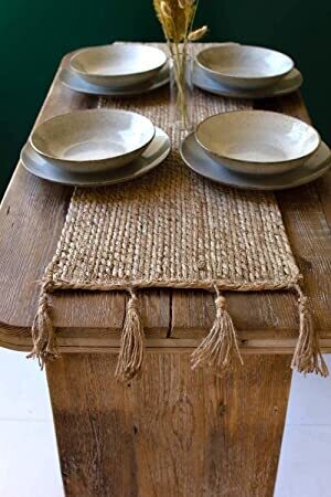 Seagrass Table Runner w/Tassel Detail Seagrass Table Runner w/Tassel Detail
