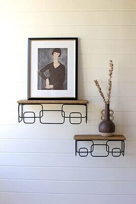 Wall Shelf w/Woven Top Sm