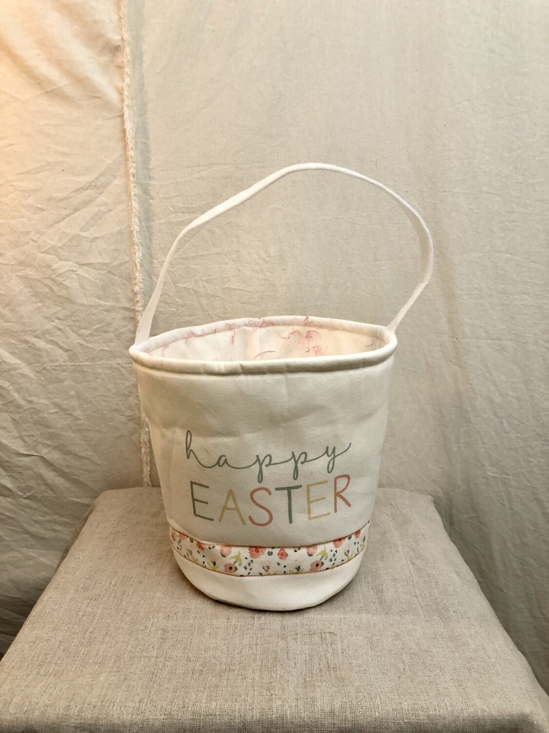 Fabric Easter Basket - Happy Easter Fabric Easter Basket - Happy Easter