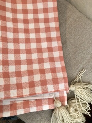Fabric Spring Runner - Pink Check