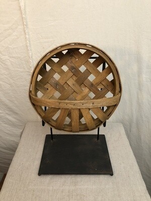 Round Split Wood Hanging Wall Basket - Sm