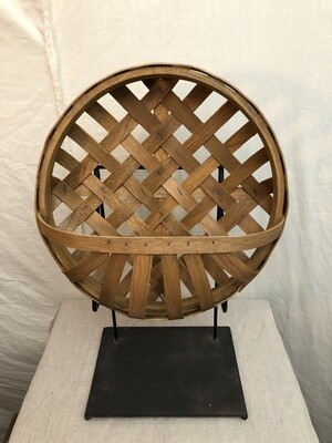 Round Split Wood Hanging Wall Basket - Med