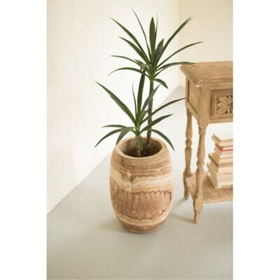 Giant Hand Carved Wooden Planter Giant Hand Carved Wooden Planter