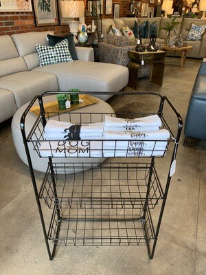 Three Tiered Metal Basket Display