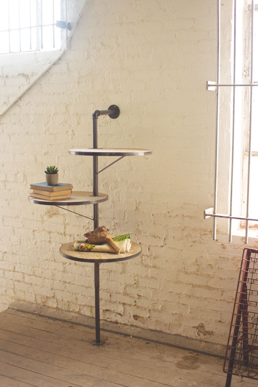 Three Tiered Round Swivel Shelving Unit