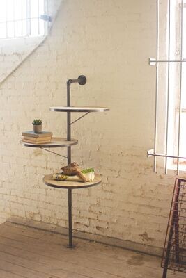 Three Tiered Round Swivel Shelving Unit