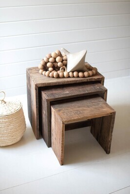 S/3 Recycled Wood Nesting Benches