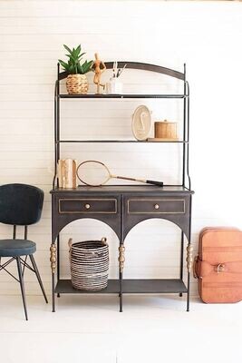 Metal Display W/Drawers &amp; Shelves