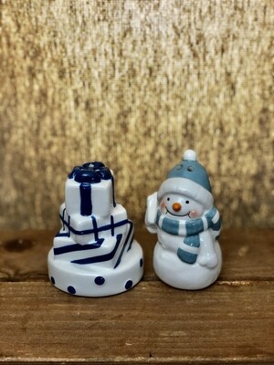 Ceramic Snowman/Presents S&amp;P