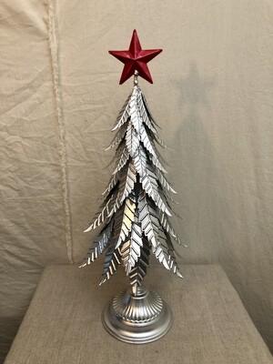 Metal Antique Silver Leaf Tree Med Metal Antique Silver Leaf Tree Med
