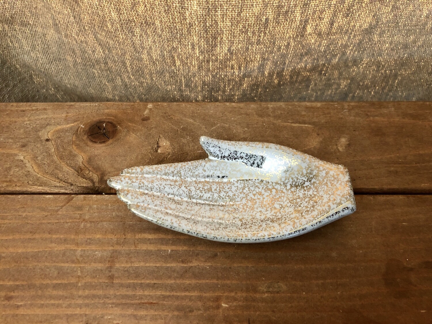 Cream &amp; Gold Ceramic Hand
