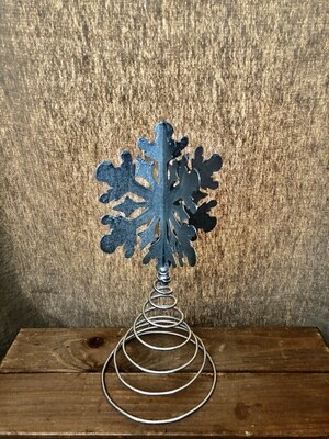 Metal 3D Tree Topper Silver