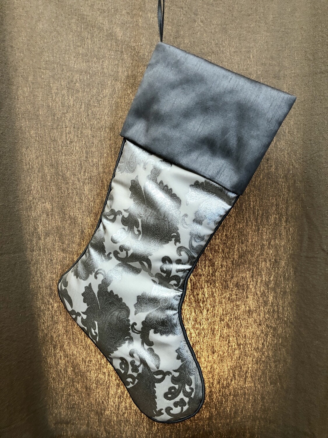 White & Silver Stocking 24" White & Silver Stocking 24"