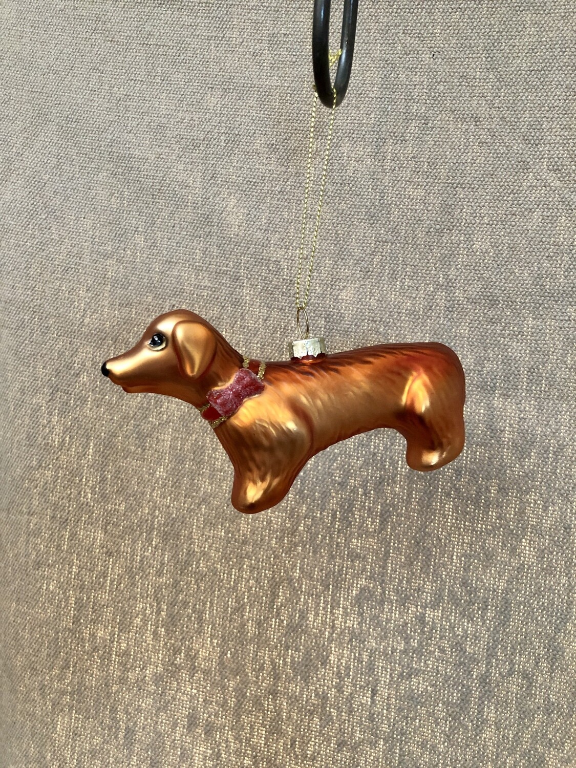Blown Glass Dachshund Dog Ornament