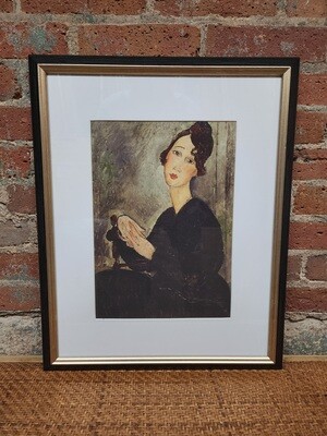 Framed French Lady Print Under Glass III