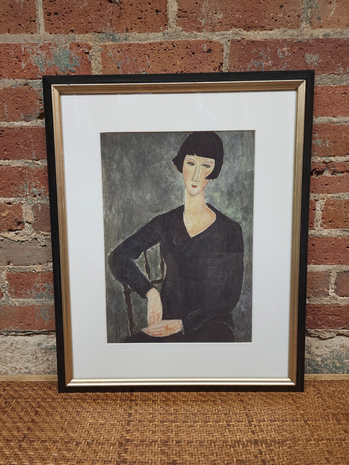 Framed French Lady Print Under Glass II