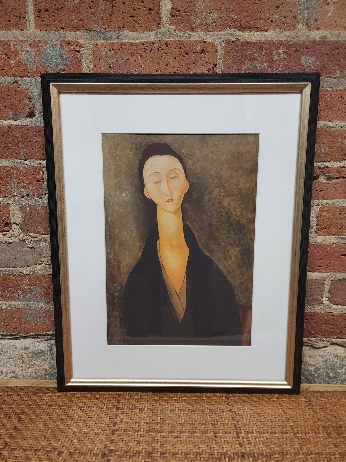 Framed French Lady Print Under Glass I
