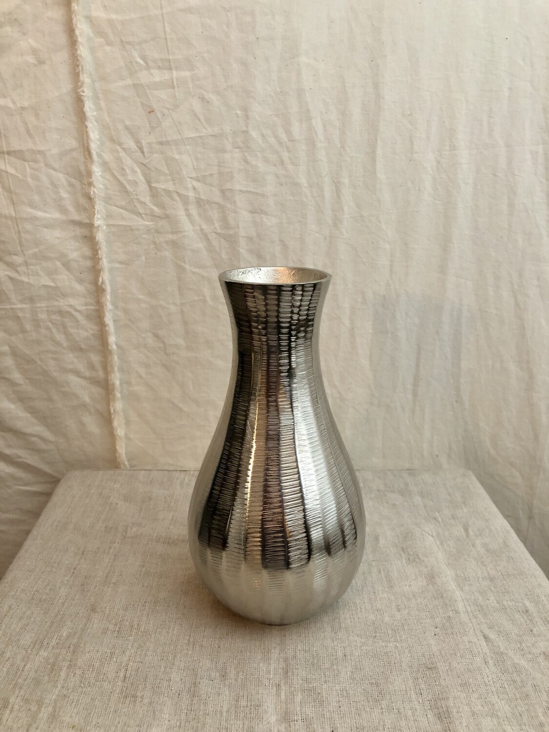 Silver Etched Vase