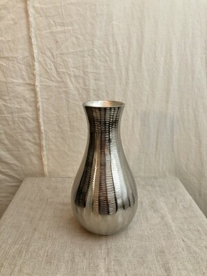 Silver Etched Vase