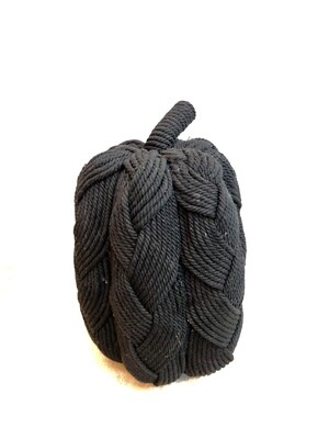 11&quot; Rope Pumpkin Black