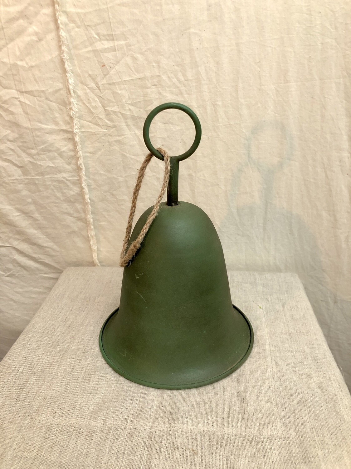 Metal Bell Ornament Green 11.8&quot;