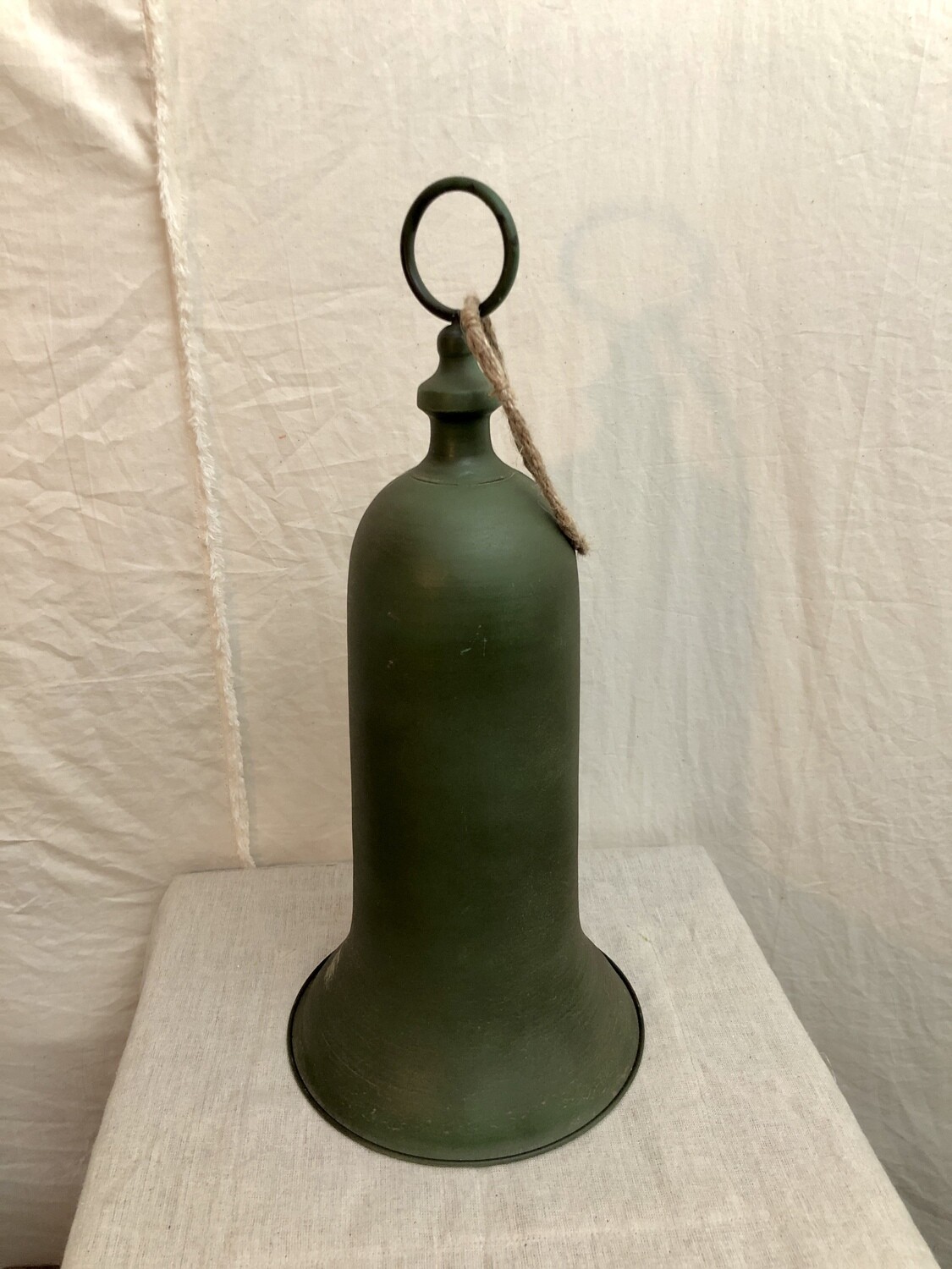 Metal Bell Ornament Green 19&quot;