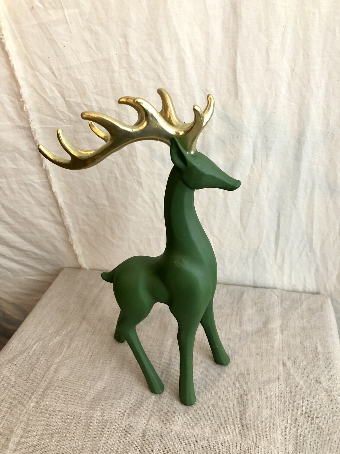 Green Reindeer w/Gold Antlers 12" Green Reindeer w/Gold Antlers 12"