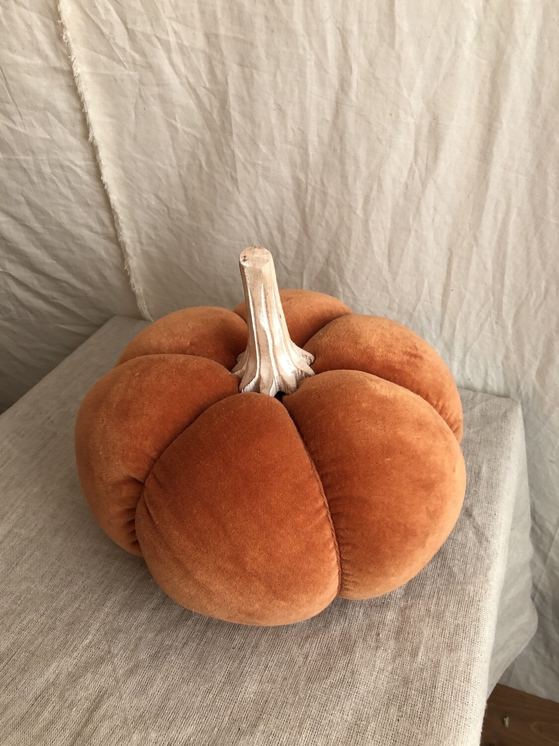 Orange Velvet Pumpkin 8&quot;