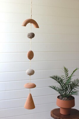 Clay &amp; River Rock Chimes