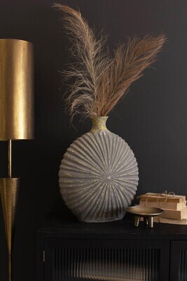 Paper Mache Vase w/Carved Detail