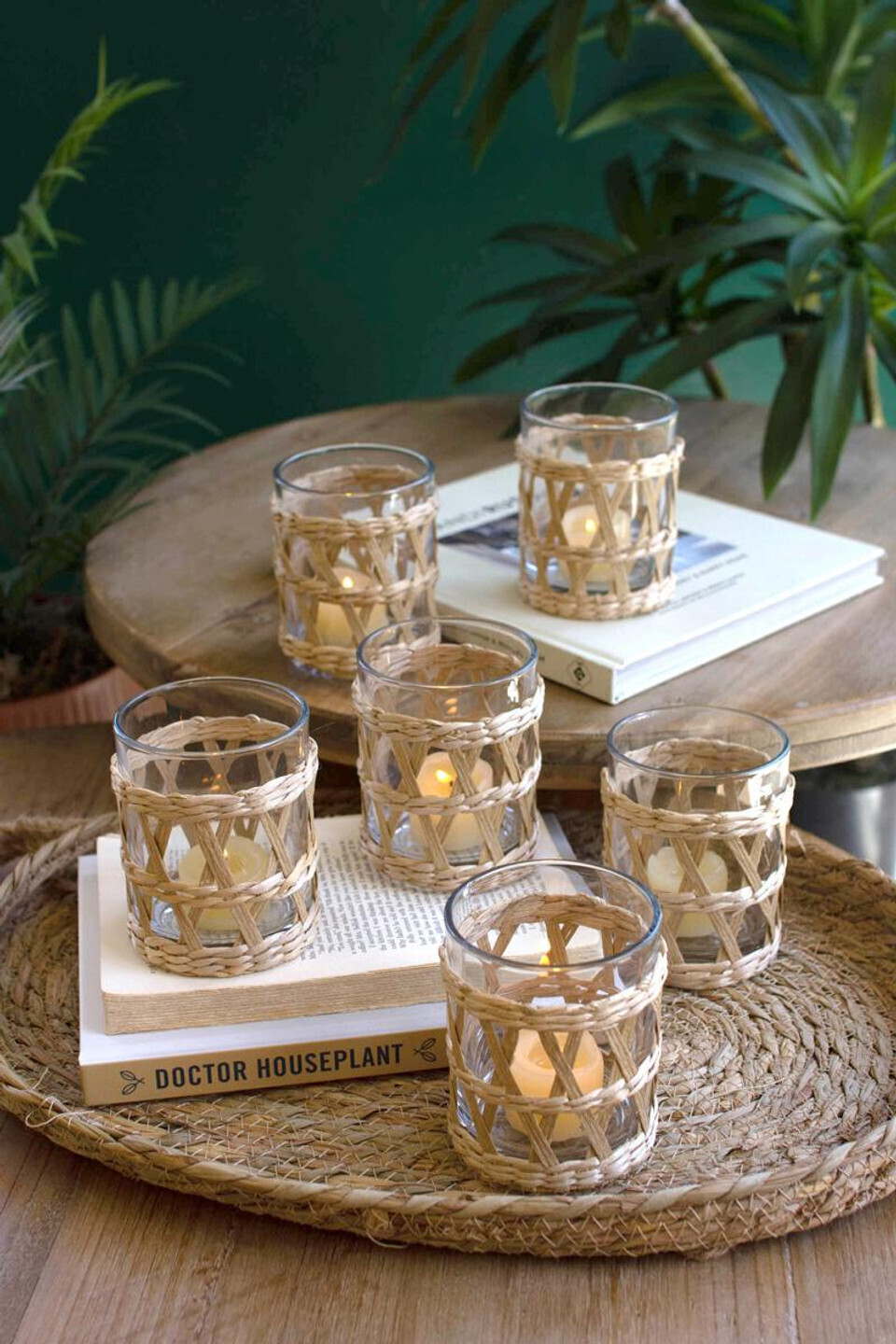 Seagrass Wrapped Votive Holder Seagrass Wrapped Votive Holder