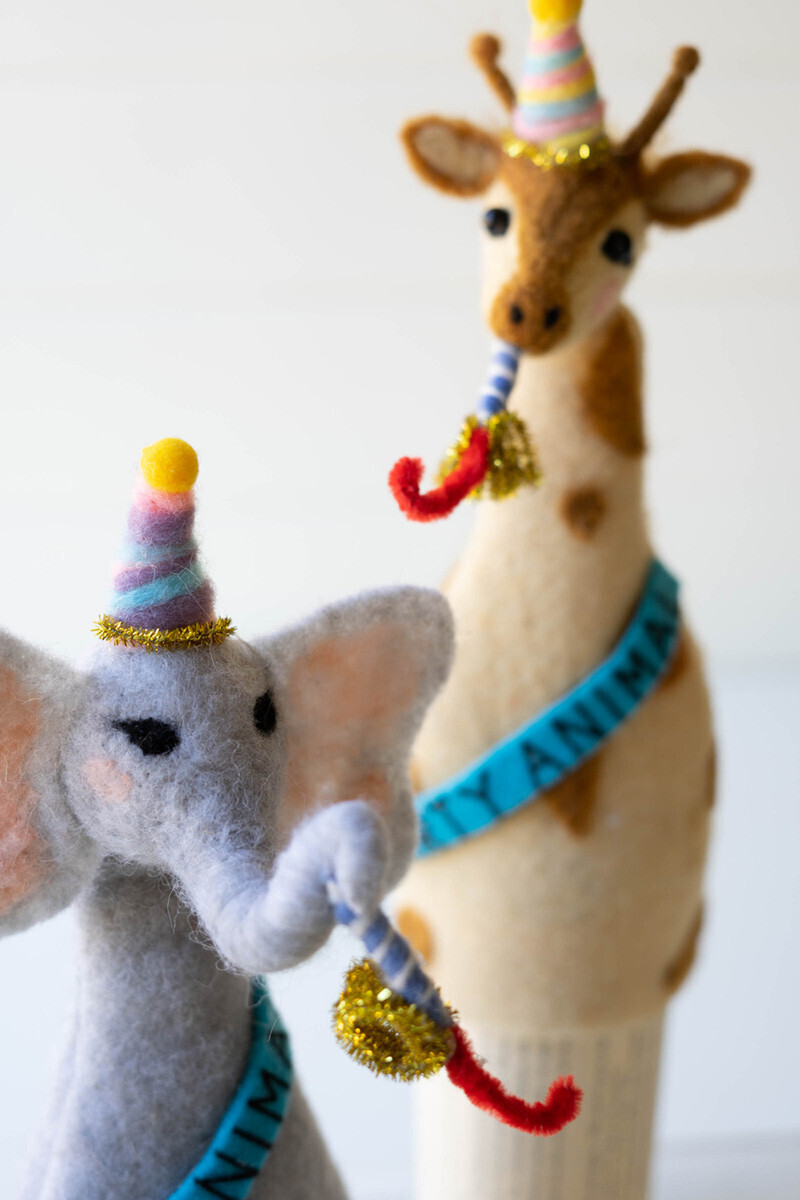 Felt Party Animal Topper - Elephant