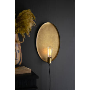 Antique Brass Oval Wall Sconce