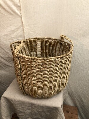 Seagrass Basket w/Handles Lg