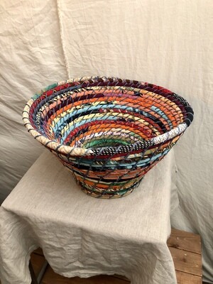 Multi-Color Coiled Kantha Bowl Lg