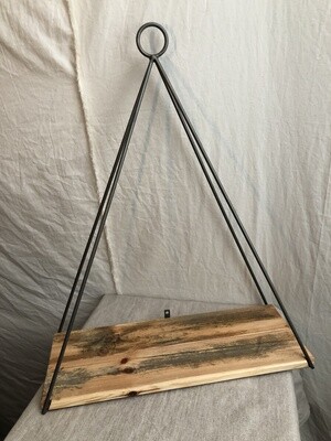 Triangle Shelf w/Recycled Wood Lg
