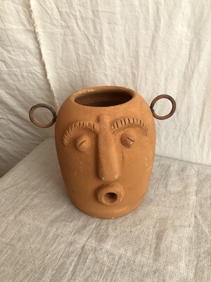 Funky Face Clay Planter II