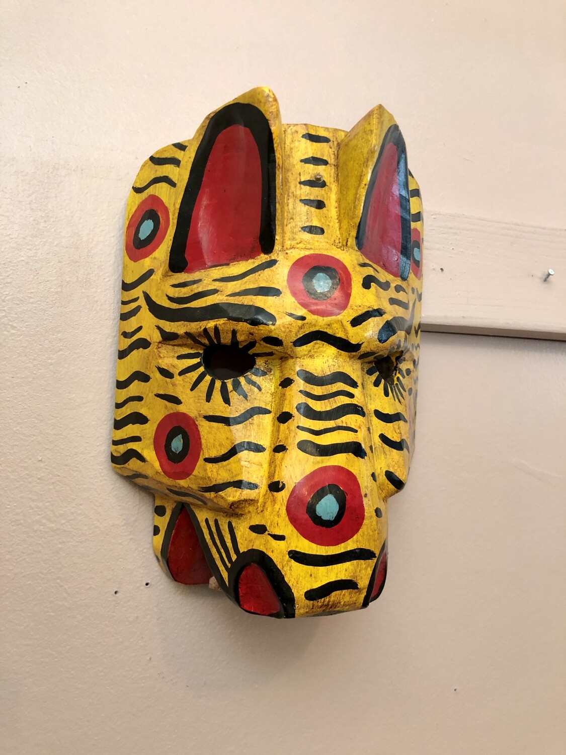 Painted Wooden Animal Mask Tiger