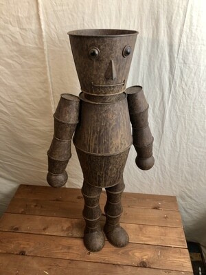 Metal Robot Planter Sm Metal Robot Planter Sm