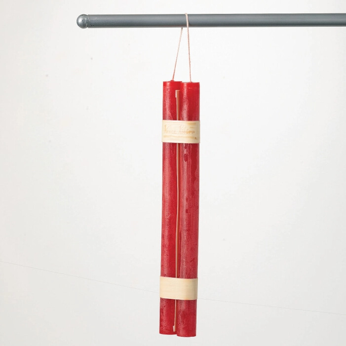 S/2 12in Candle Sticks - Cranberry
