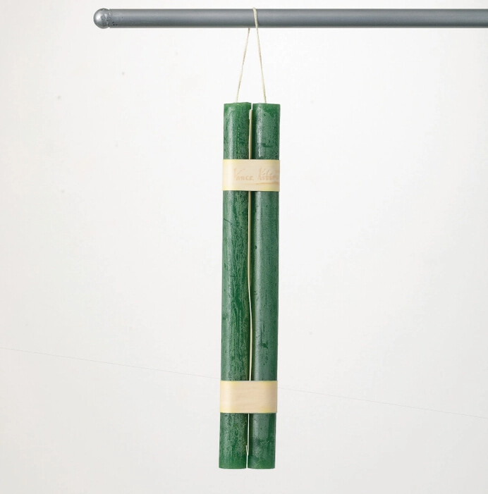 S/2 12in Candle Sticks - Holly Green S/2 12in Candle Sticks - Holly Green