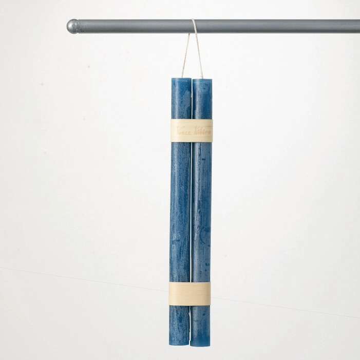 S/2 12in Candle Sticks - English Blue S/2 12in Candle Sticks - English Blue