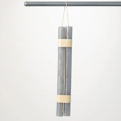 S/2 12in Candle Sticks - Dove Gray