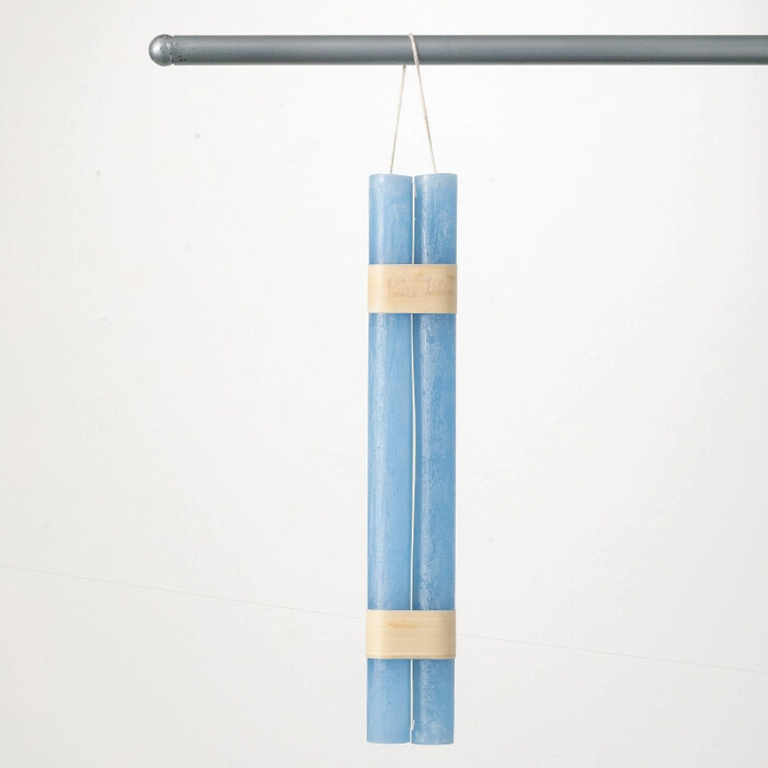 S/2 12in Candle Sticks - Crystal Blue S/2 12in Candle Sticks - Crystal Blue