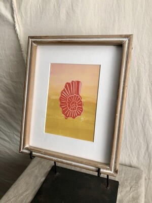 Framed Sea Shell Under Glass III